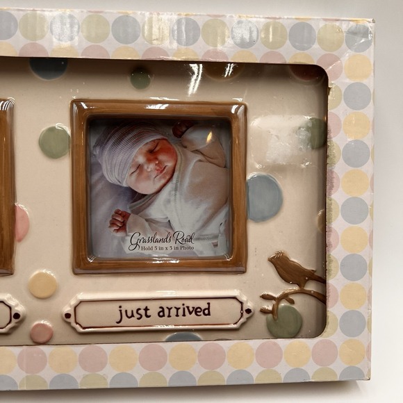 Grasslands Road Sonogram and newborn picture frame. Size 12 1/4" x 6". Pic 3x3 - Picture 3 of 5